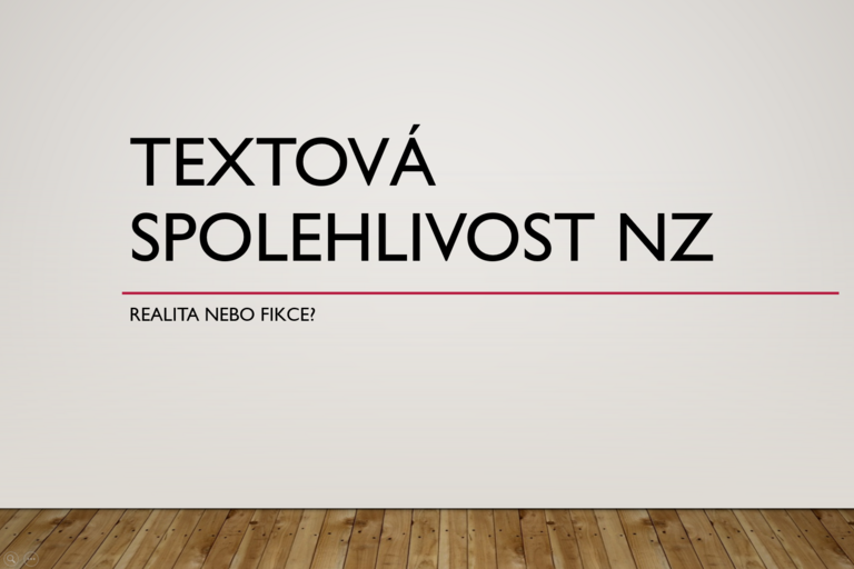 Textová spolehlivost NZ